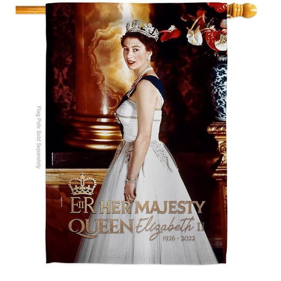 USA Decoration H180327-BO 28 x 40 in. Her Majesty Sweet Life Sympathy Double-Sided Decorative Vertical House Flag for Decoration Banner Garden Yard Gift