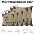 thumbnail image 5 of Throw Pillow Covers, Farmhouse Decorative Throw Pillow Covers 20x20 Inch, Retro Rustic Classic Black Flower Pattern Brown Square Linen Pillow Cases for Couch/Living Room/Sofa, 5 of 9