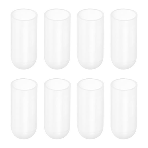 8Pack Silicone End Caps, 20mm(25/32") ID 38mm(1-1/2") Height, Clear