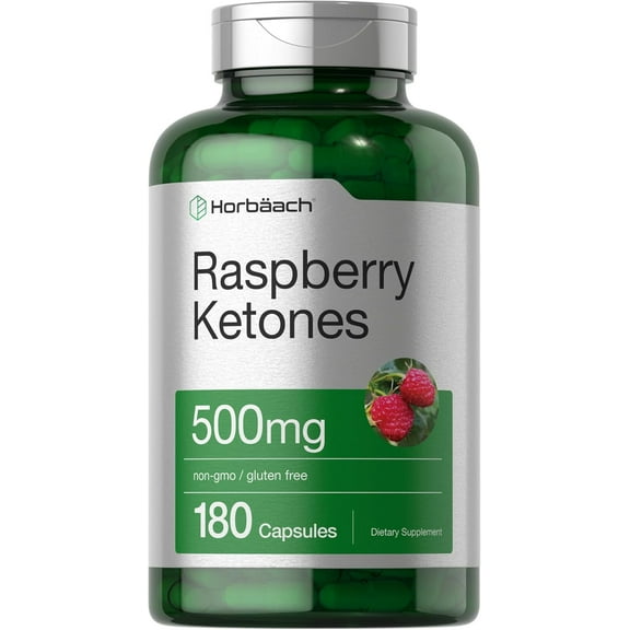 Raspberry Ketones | 500mg | 180 Capsules for Men and Women | by Horbaach