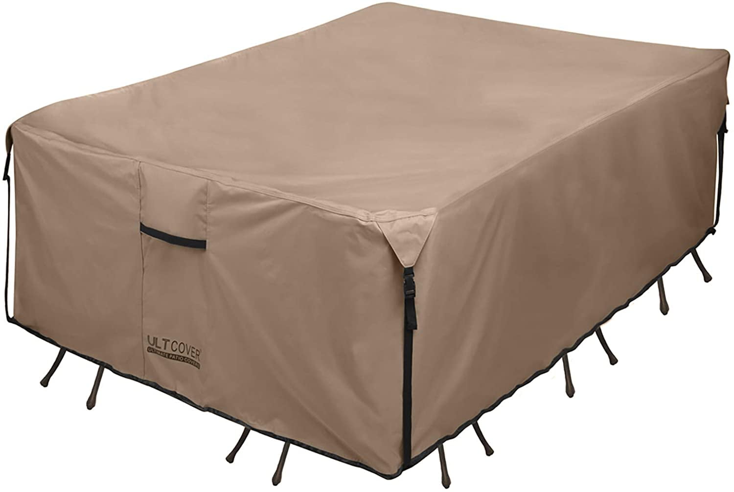 grand live Beige Patio Table Cover 300g/m? Rectangular-Large Size Durable and Water Resistant Furniture Set Cover 98X47x33inch