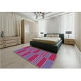 thumbnail image 5 of Ahgly Company Machine Washable Indoor Square Transitional Medium Purple Area Rugs, 4' Square, 5 of 7