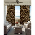 thumbnail image 4 of Blackout Curtains for Bedroom, Brown Leopard Print Room Darkening Window Drapes for Living Room, Classic Abstract Animal Patterned Thermal Insulated Grommet Curtains, 42x84 inch, 2 Panels, 4 of 9