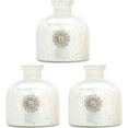 thumbnail image 3 of Hosley Set of 3, White Mercury Glass Bottles- 3.5 Inch High, 3 of 4