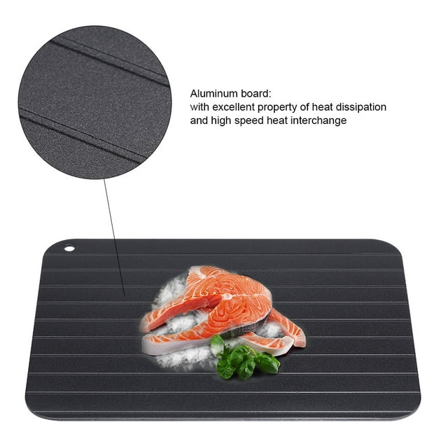 Bandeja de descongelaci¨?n, metal aluminio m¨¢gico r¨¢pido descongelaci¨?n de alimentos bandeja de descongelaci¨?n de carne tabla de descongelar hogar cocina gadget Cocina Octpeak NO