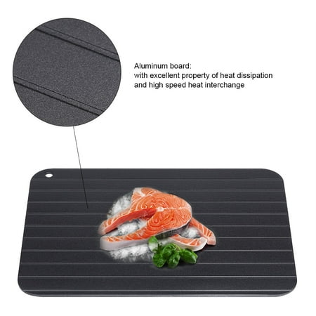 

Dilwe Meat Thawing Tray Defrost Plate Metal Aluminum Fast Safe Food Meat Defrosting Thawing Tray Plate Home Kitchen Gadget
