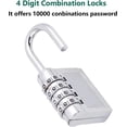 thumbnail image 2 of Woeilo 2 Pack Combination Lock 4 Digit Outdoor Waterproof Locker Number Lock 1.25 Inch Combination Gate Locks, Padlock for Gym Sports Locker, Hasp Cabinet, Fence, Toolbox Lock (Black), 2 of 4