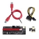 thumbnail image 1 of Cateissary Adaptador PCI-E alimentado por USB 3.0 1X a 16X GPU Extender Tarjeta de condensadores de luz LED de 6 pines Accesorios portátiles para Electrónica miscelánea Cable USB rojo, 1 of 6