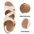 thumbnail image 6 of Bocca Women's Air Cushioned Support Sandals Beige Ankle Strap Walking Sandals 8M, 6 of 6