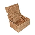 thumbnail image 5 of happimess BSK2006A-3SET Brooks Classic Farmhouse Woven Hyacinth Rectangular Storage Baskets with Lids and Handles, Natural (Set of 3), 5 of 7
