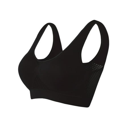 

TWEYISR Womens No Underwire Breathable Hollowed Out Mesh Workout Sports Bras