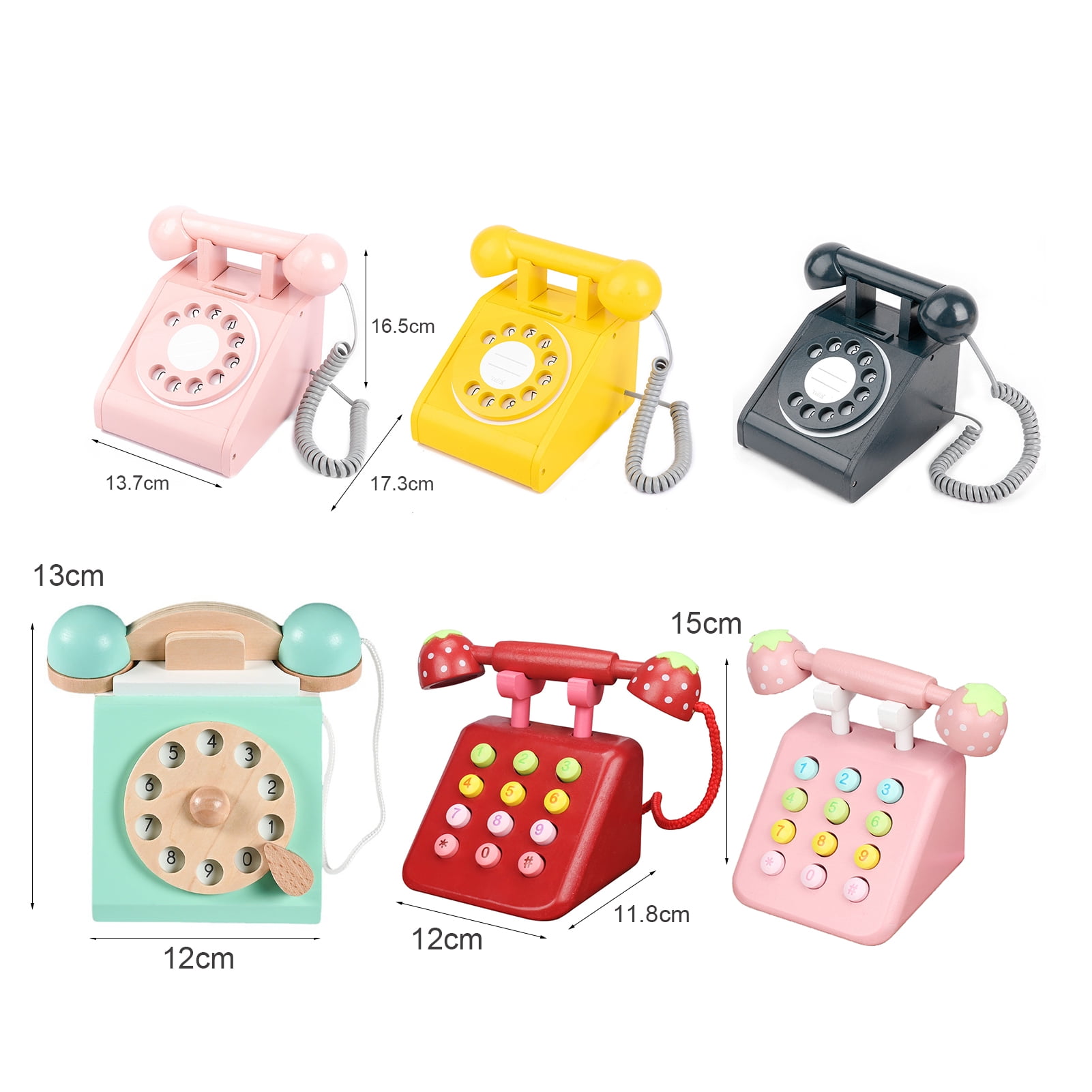 Neinkie Rotary Phone Toy Retro Style Hand-eye Coordination Wear