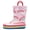 Rainbow, variant on Kushyshoo Red Kids Rain Boots for Girls Toddler Waterproof Rubber Black Sole Panel with Easy-On Handles Size 3