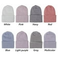 thumbnail image 2 of Soft Cotton Headwrap Newborn Hospital Cap Infant Striped Fetal Hat Baby Boy Girl Hat Beanie Hat GRAY, 2 of 8