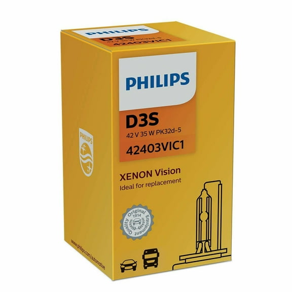 Philips Vision D3S Headlight Replacement Xenon Bulb 42403VIC1 Ultra-Resistant Car Bulb