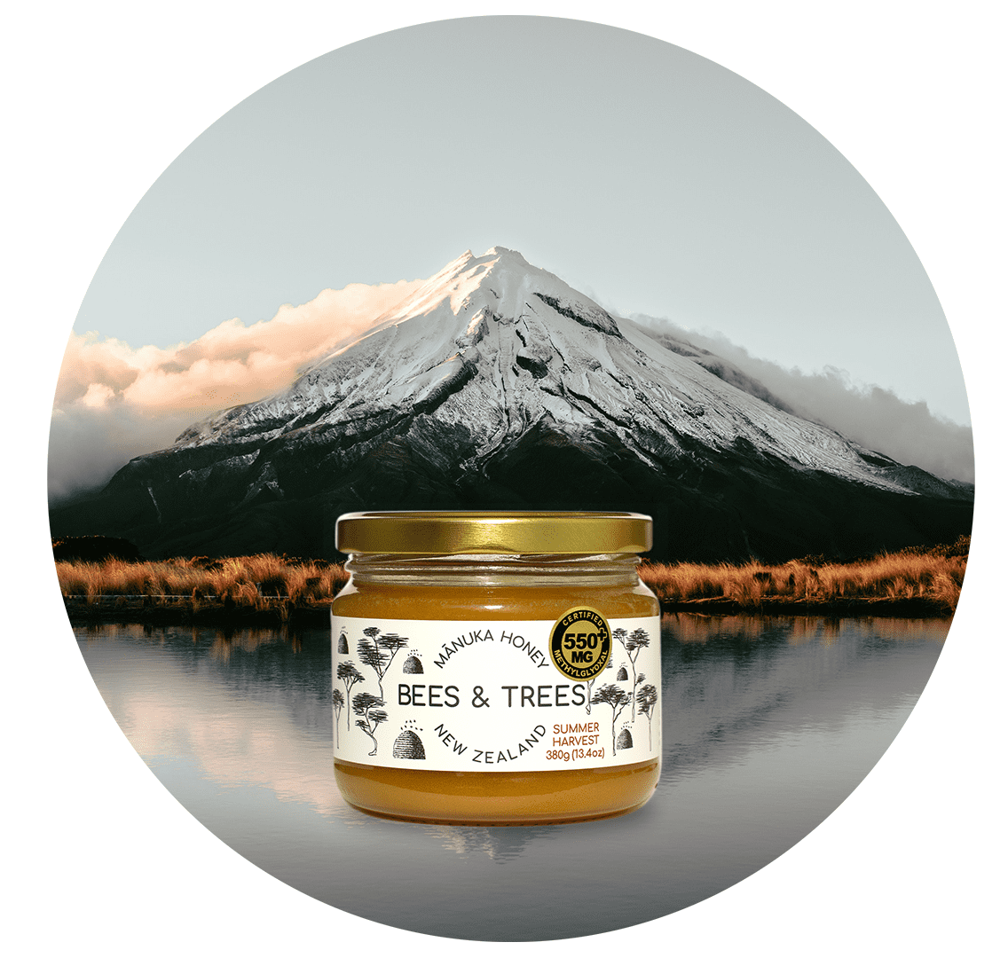 Bees & Trees 100% Pure Raw Manuka Honey 550+MGO, 380g Pack Bees & Trees 100% Pure Raw Manuka Honey 550+MGO, 380g Pack