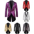 thumbnail image 2 of Traje de lentejuelas de moda de otoño e invierno para hombre, traje de un botón, esmoquin X49, corte a medida, 2 of 5