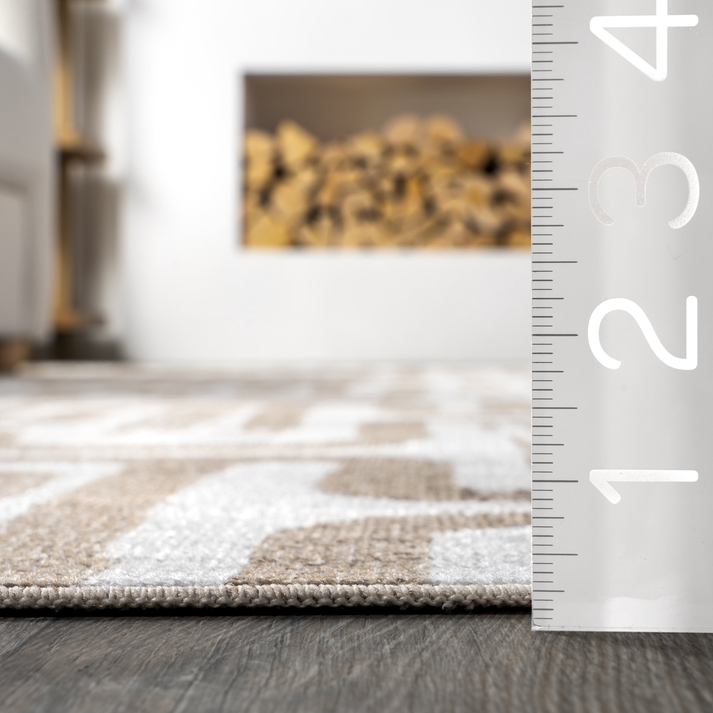 nuLOOM Carmel Transitional Machine Washable Area Rug, 5' 3" x 8', Beige