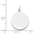 thumbnail image 2 of FB Jewels 14k White Gold Plain .035 Gauge Round Engravable Disc Charm, 2 of 2