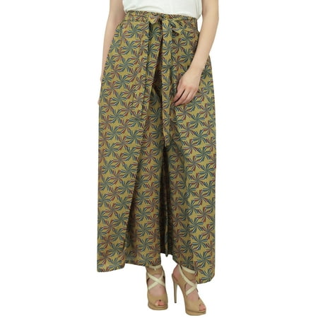

Phagun Women Gypsy Pajama Green Trousers Elastic Waist Thai Fisherman Pant-XXXL