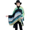 thumbnail image 3 of CoCopeaunt Women Colorful Shawls Wraps Open Front Poncho Blanket Winter Cardigan Sweater Coat Scarf, 3 of 7