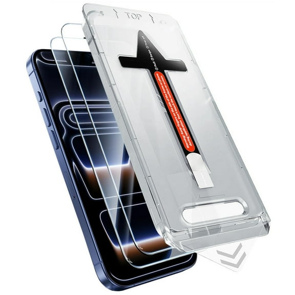 TTech 2 Pack for iPhone 17 Pro Tempered Glass Screen Protector Magic Installation Glass, Auto Alignment Template, No Bubbles, No Dust, Clear, Easy Install 6.3" inch