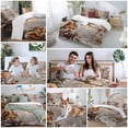 thumbnail image 5 of Christmas Squirrel Bedding Duvet Cover Set Full Size 4 Pieces Holly Berry Forest Snowscape Bedding Set with Zipper Closure, 1 Comforter Cover 86x86 Inches 1 Flat Sheet & 2 Pillow Cases, 5 of 7