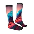 thumbnail image 4 of Lsque Colorful Surreal Landscape Printed Crew Socks Men's Women's LightWeight Thin Casual Calf Socks ,Knee High Socks,Cotton Socks, 4 of 9