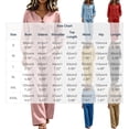 thumbnail image 3 of Wenini Women's 2 Piece Set V Neck Button down Top High Waist Wide Leg Pants Casual Loungewear Vacation Outfit, 3 of 7