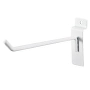 26cm Slat Wall Hook for Room Garage Retail Store Display, Powder Coated, White, 4 Pcs