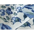 thumbnail image 4 of Ambesonne Watercolor Quilted Bedspread Set 3 Pcs, Roses with Leaves, King Size, Violet Blue Slate Blue, 4 of 5