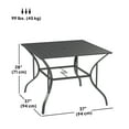 thumbnail image 3 of Outsunny Table de Salle à Manger d'Extérieur avec Trou pour Parasol, Table de Patio, Gris Foncé, 3 of 10