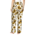 thumbnail image 3 of Balery Sunflowers and Bees print Women's Pajama Pants,Ultra Lightweight Pjs,Lounge Pant-X-Large, 3 of 9