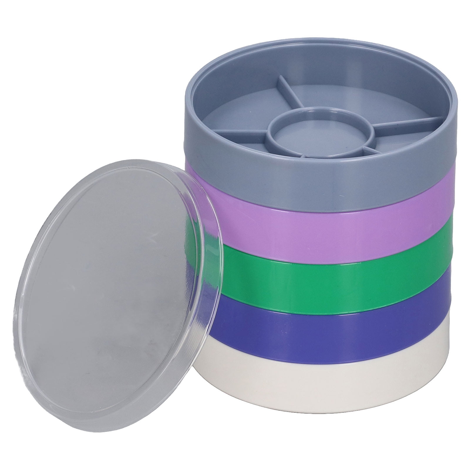 Watches Movement Parts Storage Box, 5 Layers Multipurpose Separated Design Round Watch Parts Box