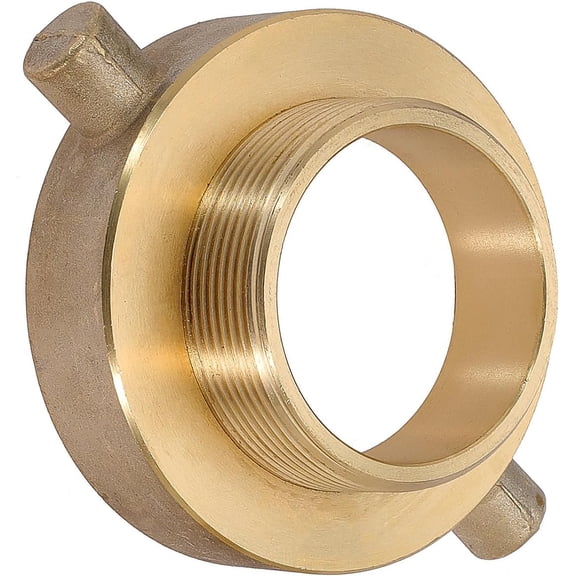 2-1/2" NST (NH) Female x 2" NPT Male Fire Hydrant Hose Adapter Brass Fire Equipment with Pin Lug for Fire Hydrants, Pipes, Hoses