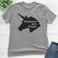 thumbnail image 2 of Kids Unicorns Are Vegan Shirt, Youth Kids Girl T-Shirt, Vegan Shirt, Veganism Shirt, Vegan Unicorn Shirt, Dark Heather Gray, X-Small, 2 of 4