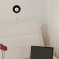 thumbnail image 4 of Homoyoyo 1Jgo Portalámpara Con Tirador Para De Pared Simple En Color Negro, 4 of 8