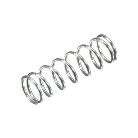 

5mmx0.5mmx15mm 304 Stainless Steel Compression Spring 5.9N Load Capacity 20pcs