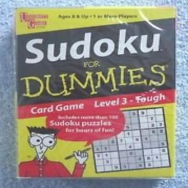 Sudoku For Dummies Card Game Level 3 TOUGH