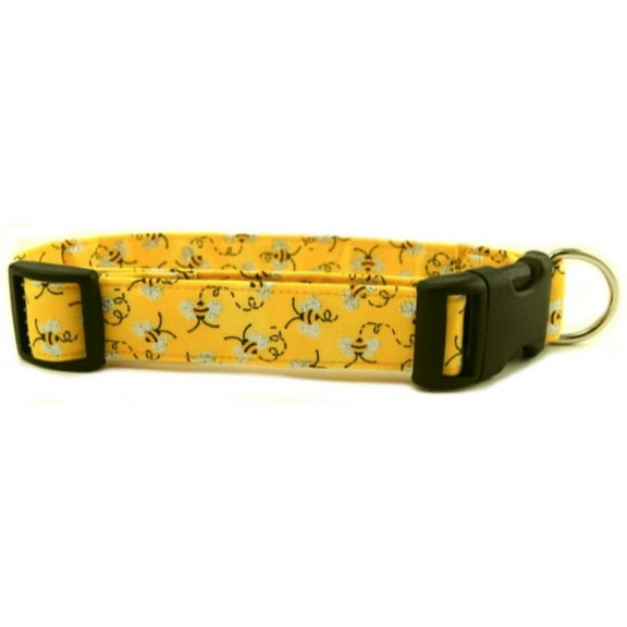 Metallic Bumble Bees Dog Collar