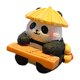 thumbnail image 5 of Figura de panda, escultura de resina de animal, decoración para el salpicadero del coche, adorno para el escritorio. Estilo A, 5 of 9