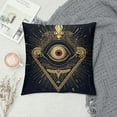 thumbnail image 2 of ARISTURING Throw Pillow Cover Polyester 18X18 Inch Ornate Mystic Eye Inside The Heart Vintage Alchemy and Gothic Inspired Tattoo Romance Two Sides Decorative Square Print Pillowcase for Home, 2 of 5