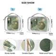 thumbnail image 4 of Clear Makeup Bags with Handle Large Opening 2 Pack Set Toiletry Bag Quart Size Bag, for Women Man Traveling Travel Essentials, Toiletries and Other. Green Gold Marble Modern Luxury, 4 of 5