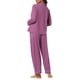thumbnail image 3 of INSPIRAR CHIC Pijamas de Dormir para Mujeres Modal con Botones de Manga Larga y Pantalones Conjunto de Ropa de Casa XS Púrpura, 3 of 5