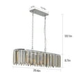 thumbnail image 3 of DORROM 8 - Light Modern Oval Crystal Ceiling Chandelier, 3 of 6