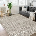 thumbnail image 2 of ZACOO 8x10 Large Vintage Geometric Area Rug Machine Washable Living Room Rug Ultra-Thin Non Slip Rug Non-Shedding Foldable Accent Rug, Beige, 2 of 9