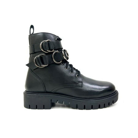 

Ivy Black Ringed Combat Boot