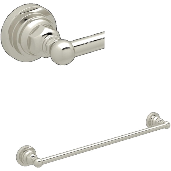 Rohl ROT1/24PN 24 Inch Towel Bar in Polished Nickel