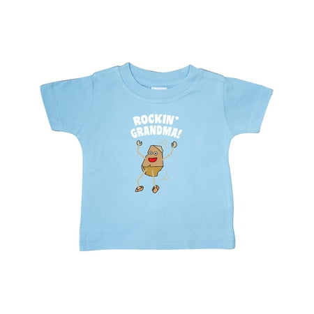 

Inktastic Rockin Grandma White Text Gift Baby Girl T-Shirt