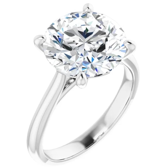 3 Carat Round Lab Grown Diamond Engagement Ring